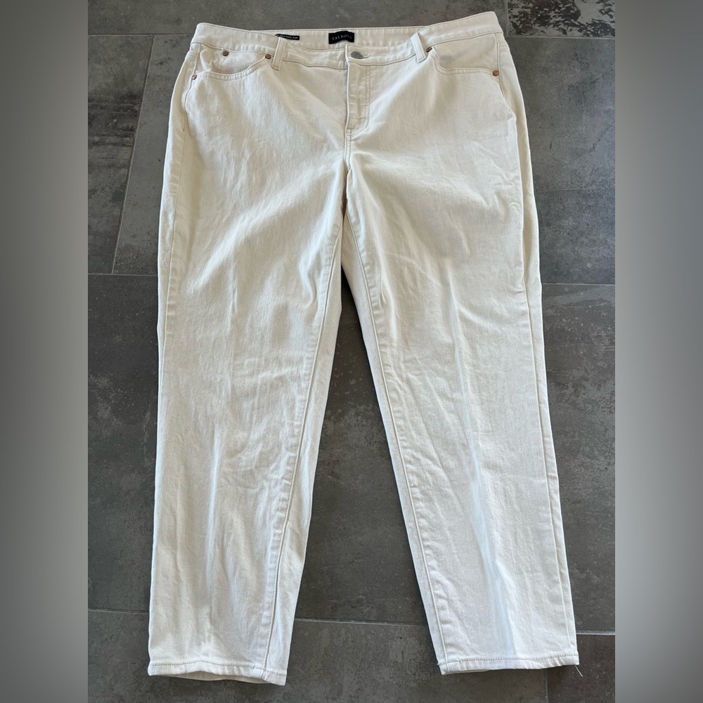 Talbots 18W Petite, Natural Slim Ankle Jeans